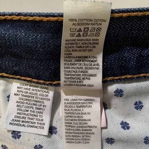 Lucky Brand 221 Medium Wash Whiskered Original Straight Leg Jeans Size 40 X 26 - Picture 8 of 9